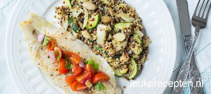 Quinoa met vis en venkel