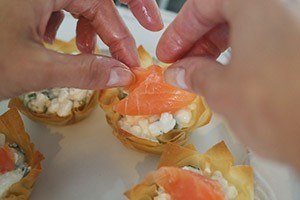 filo pastry tarts with salmon 01
