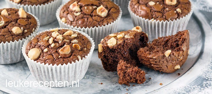 Snelle Nutella brownie muffins