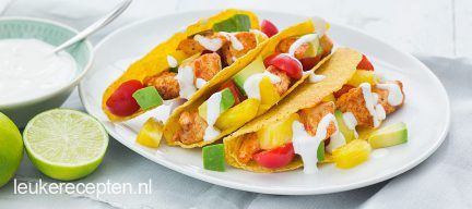 Taco’s met kip en ananas