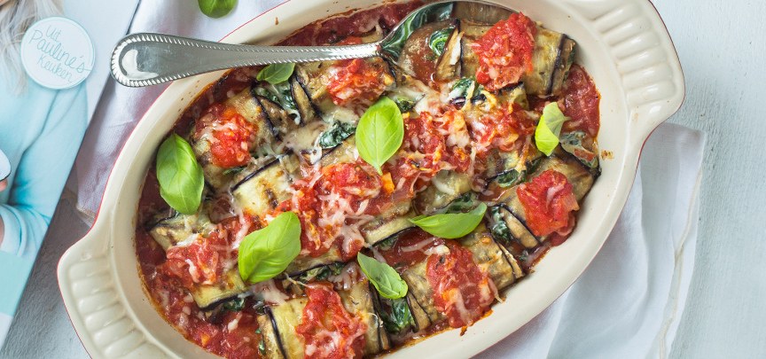 Aubergine cannelloni + review Feel Good Food