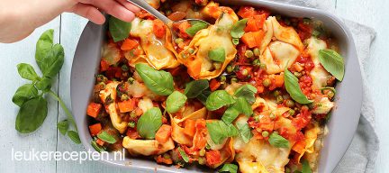 Budget recept: Vegetarische tortellini ovenschotel
