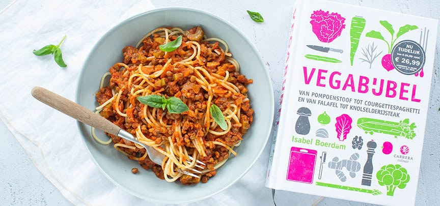 Review Vegabijbel + recept vegetarische spaghetti bolognese