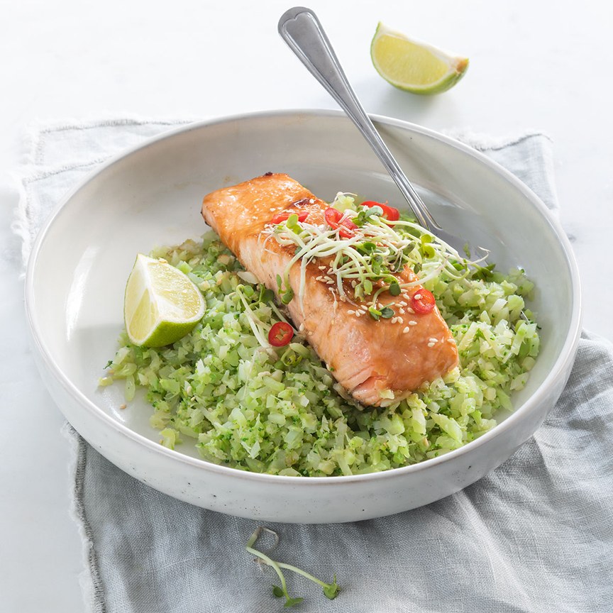 broccoli-rice-with-salmon