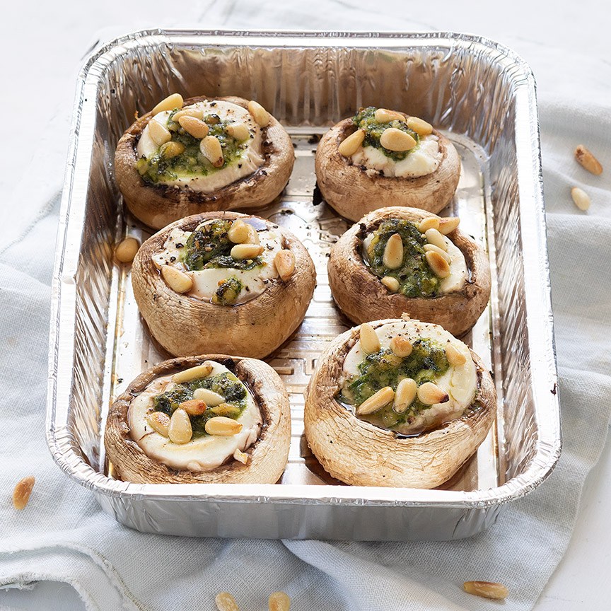 Stuffed mushrooms with goat cheese