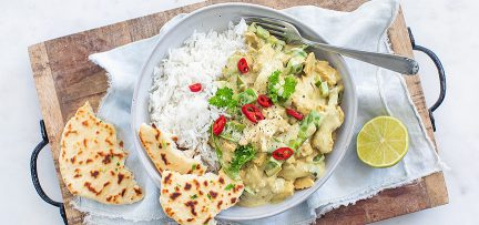 Groene curry met peultjes