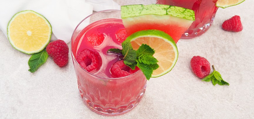 Zelfgemaakte limonade met watermeloen