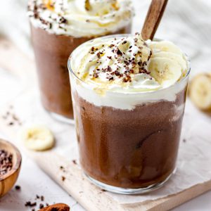 Vegan banaan cacao ijskoffie