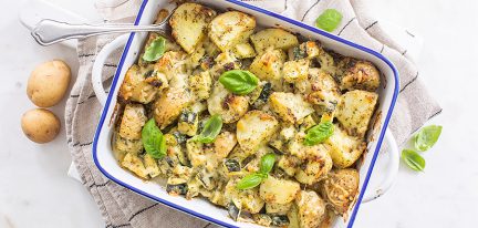 Pesto potatoes from the oven