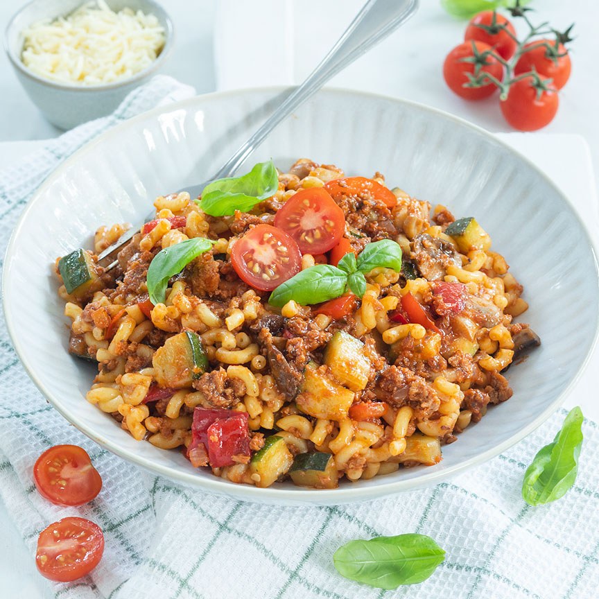 macaroni with minced meat