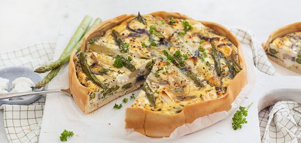 Quiche with asparagus