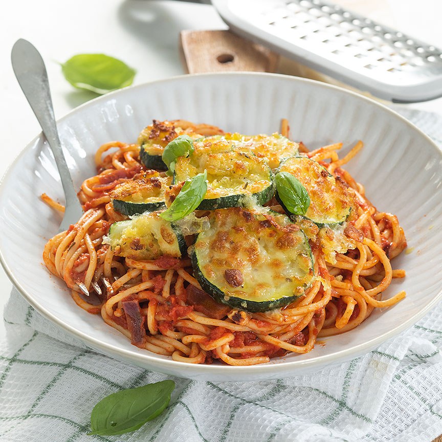 spaghetti crispy zucchini