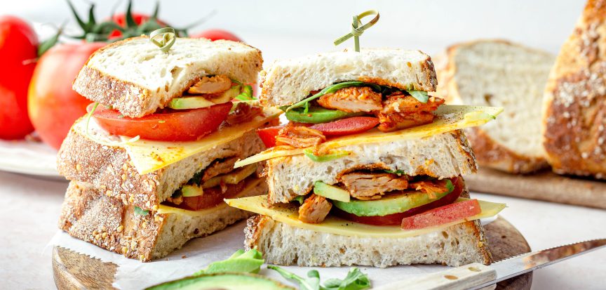 Vegan club sandwich