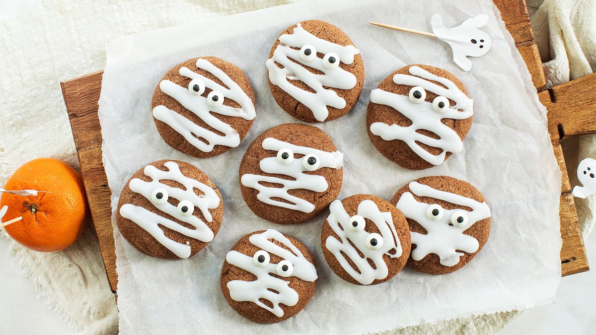 Mummy Halloween koekjes