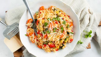 Vegetarische risotto met groenten