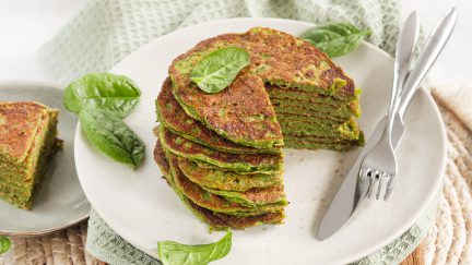 Groene pannenkoekjes met spinazie