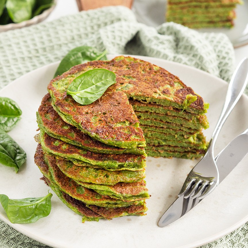 Groene pannenkoekjes met spinazie recept